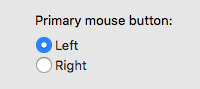 select primary mouse button