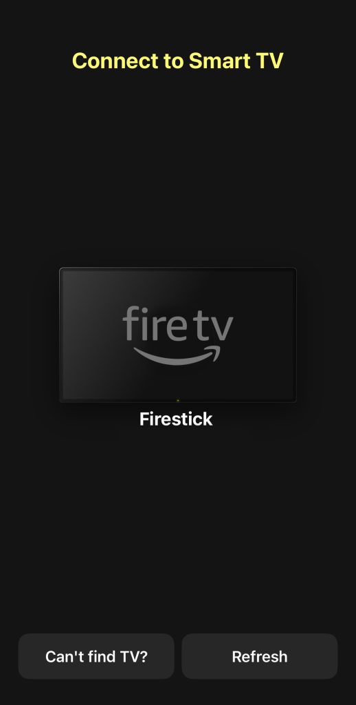 Select your Firestick in DoCast
