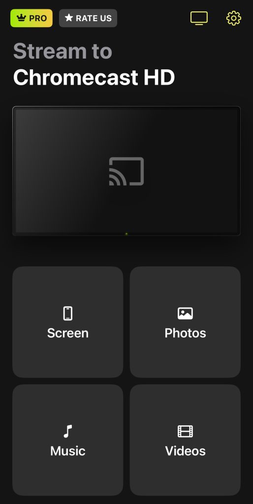 Tap on the Photos tile in DoCast