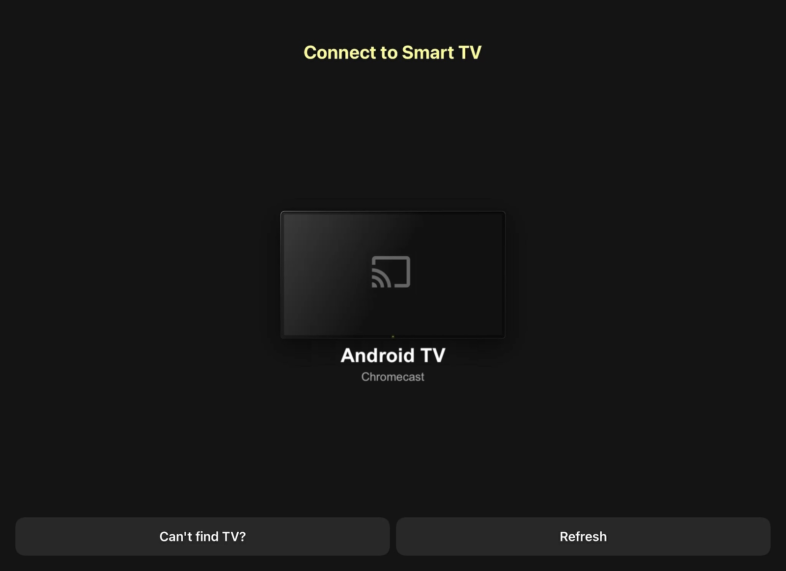 Tap on your Chromecast device in DoCast on iPad
