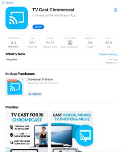 Download the TV Cast Chromecast app from the App Store on your iPad