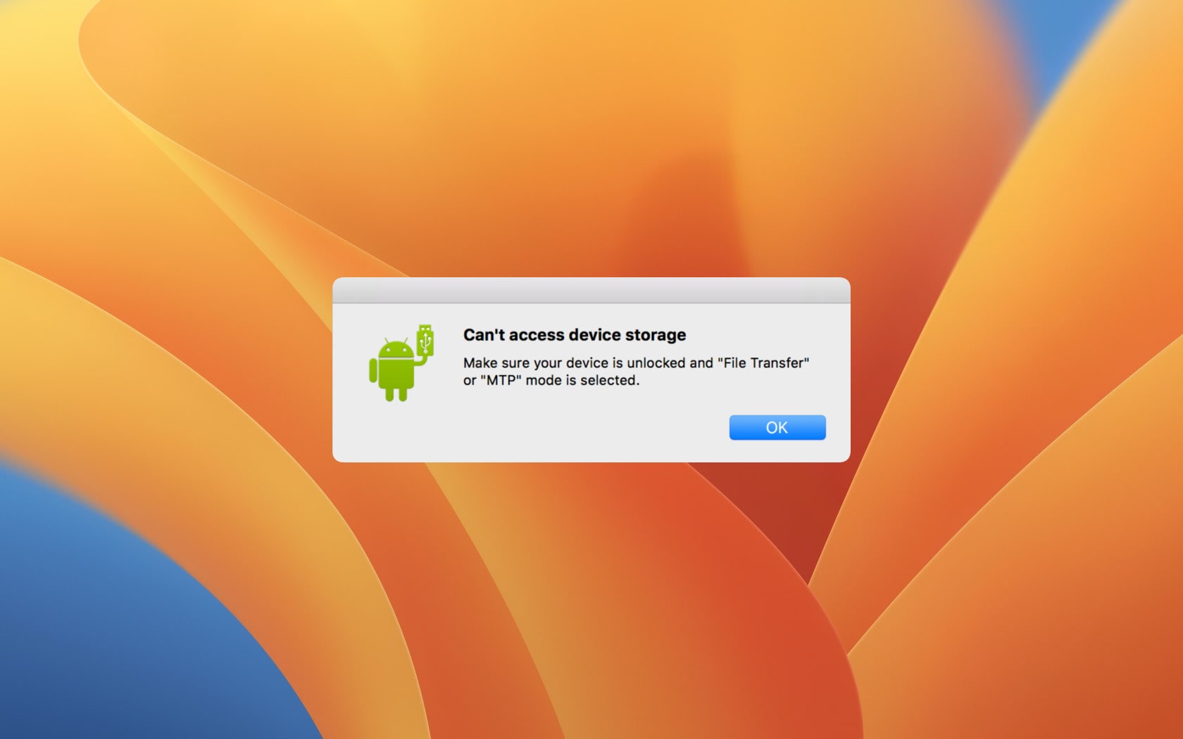 How To Fix Android File Transfer Could Not Access Device Storage