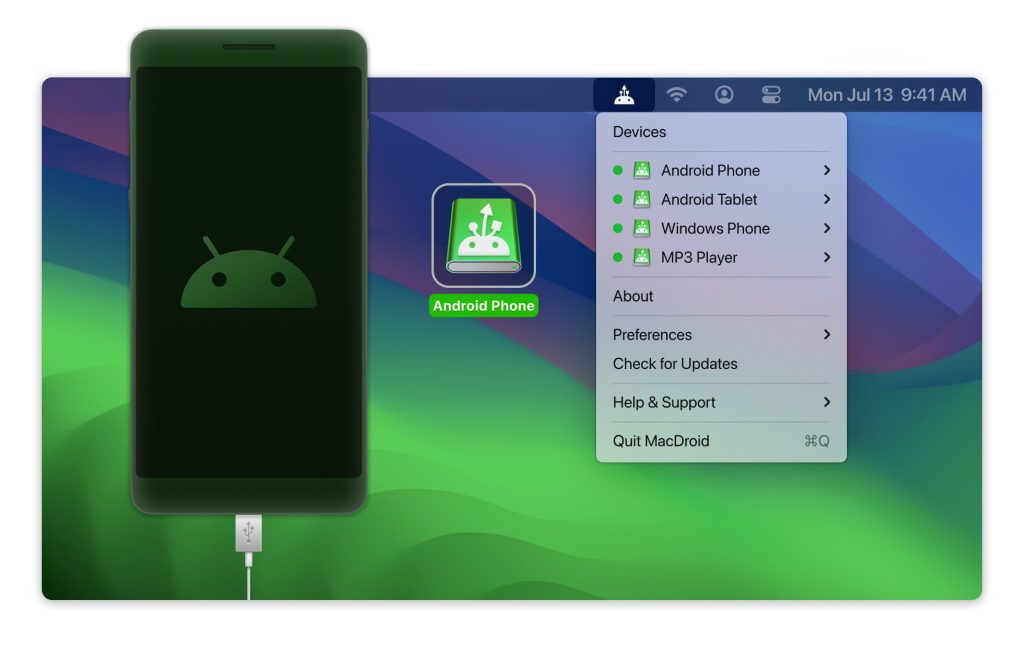 Macdroid is one of the best alternative to Android File Transfer