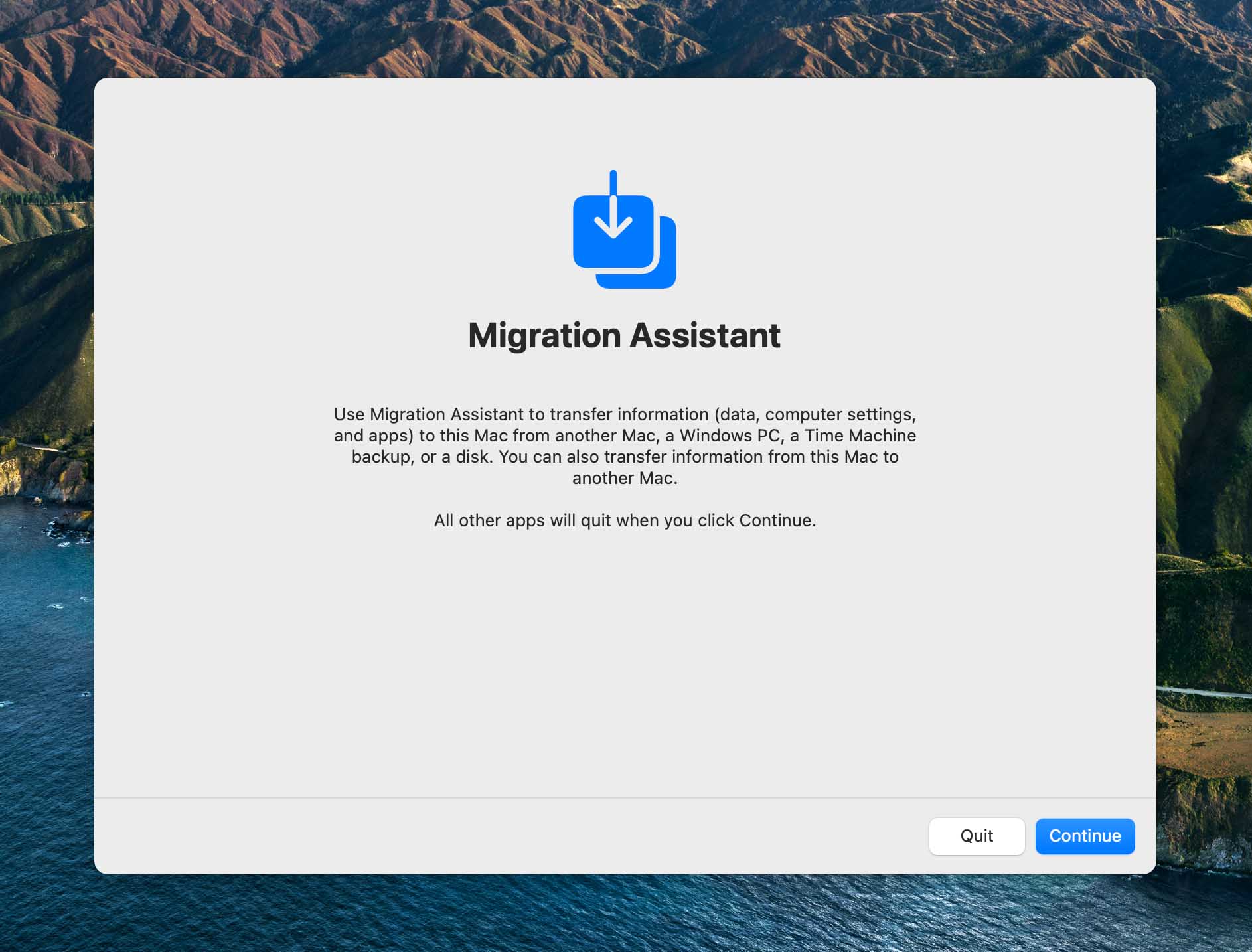 run migration assistant