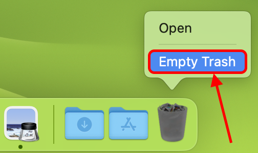 empty trash icon button