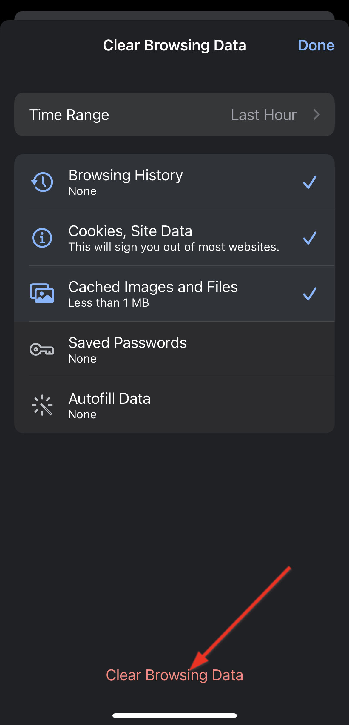 Google Chrome Clear Browsing Data