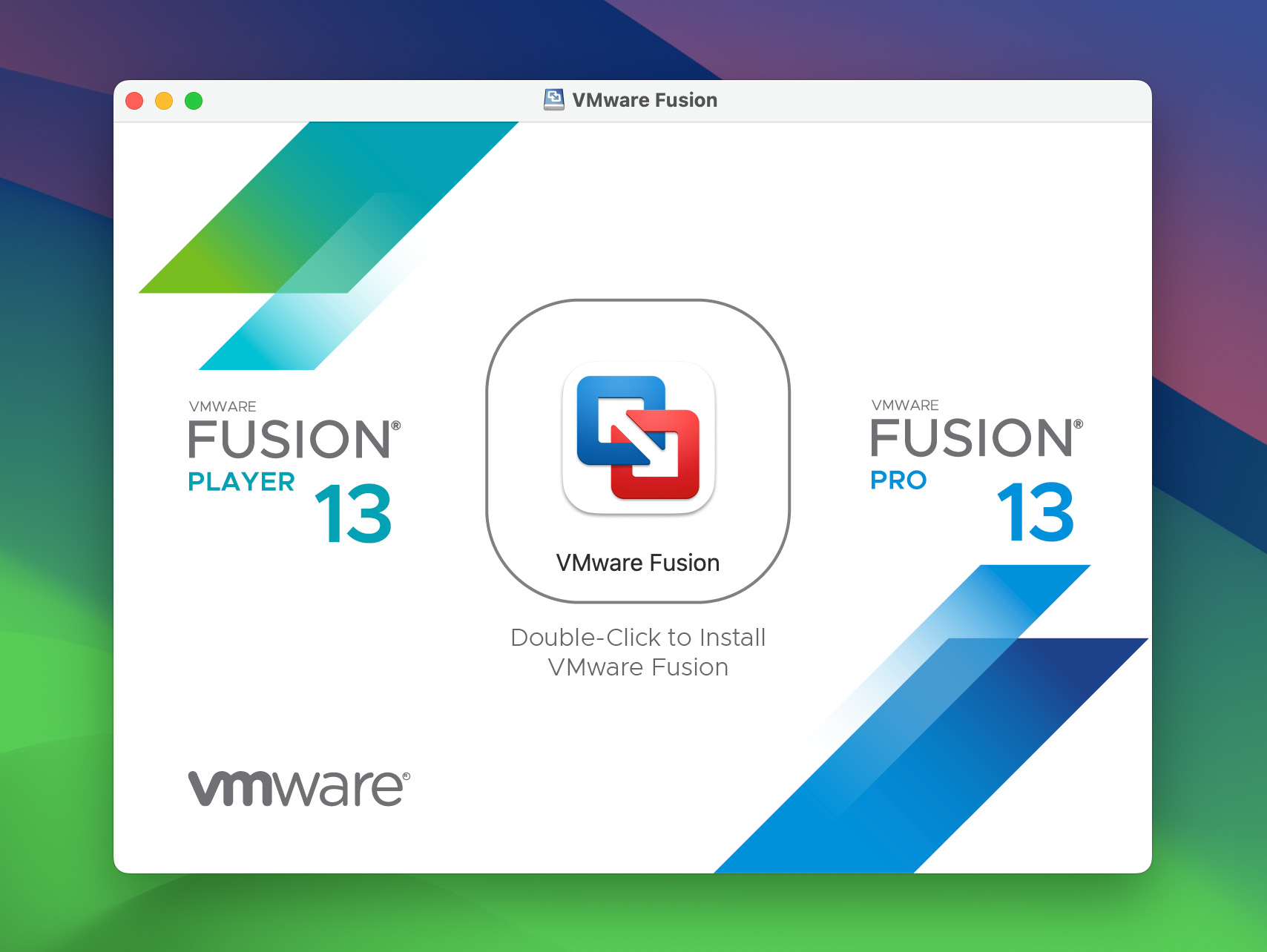 Install vmWare fusion for macOS