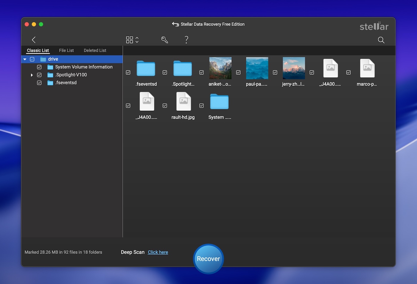 Stellar Data Recovery